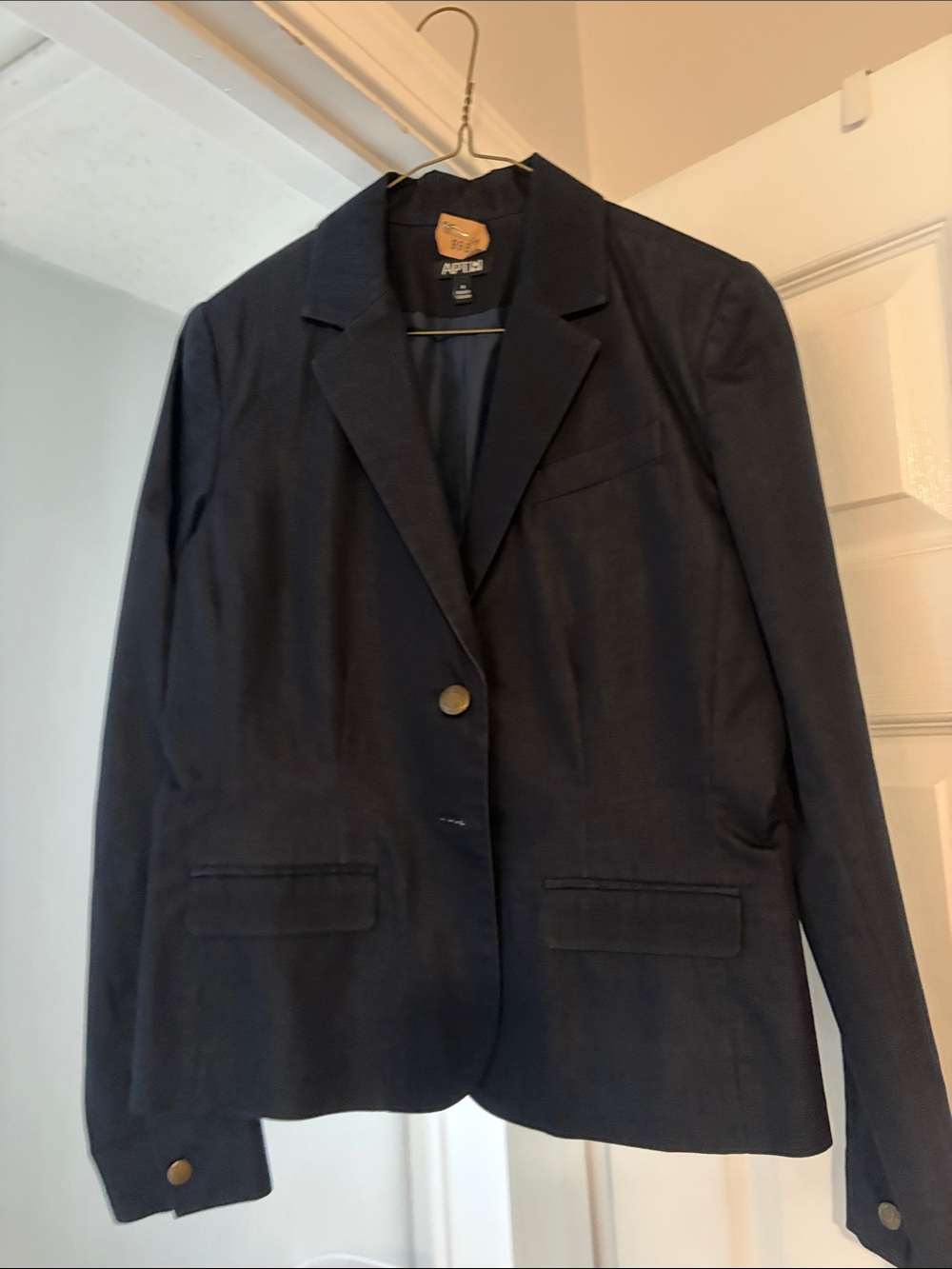 Apt. 9 Women's Dark Navy Single-Button Blazer